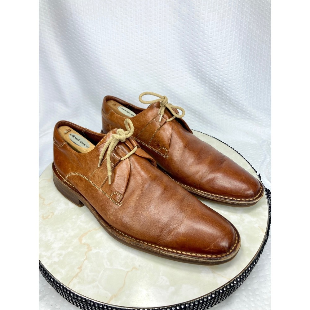 Cole Haan Leather Lace Up Derby Dress Shoes Mens 9.5 Brown Professional Preppy
